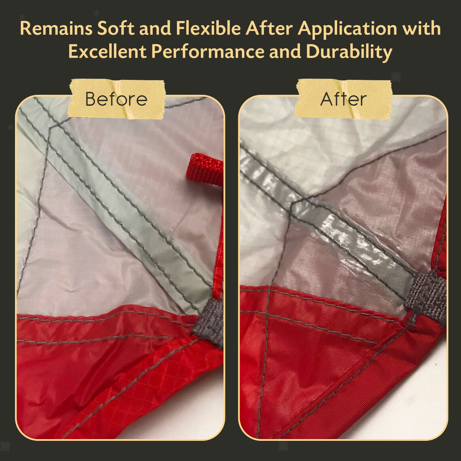 4 Pack Adhesive Waterproof Seam Sealing Tape Repair Tape for Tent Repair