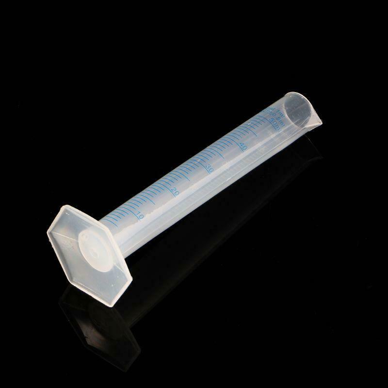 50mL Measuring Cylinder Laboratory Test Graduated Liquid Trial Tube Jar Tool New