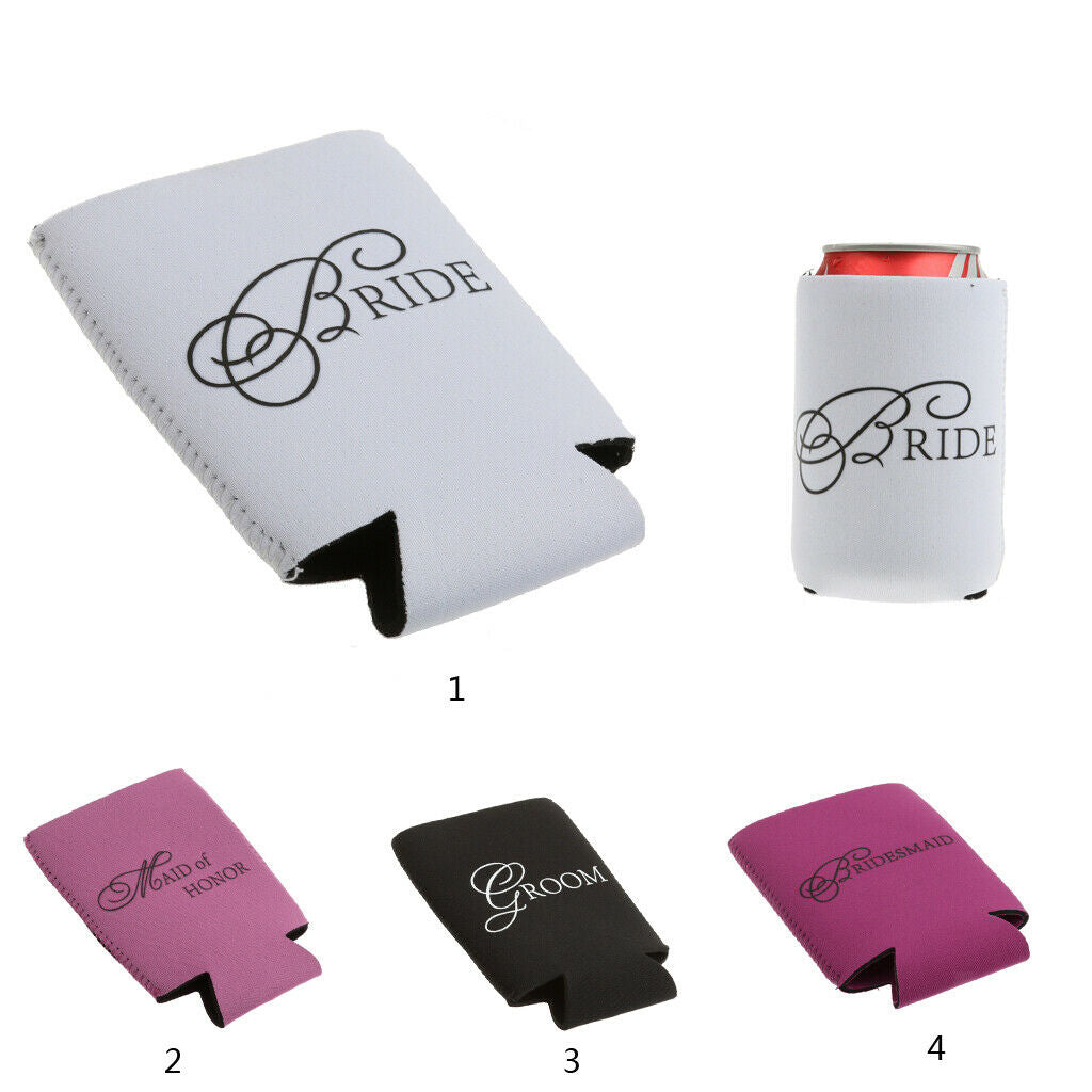 "Groom" Sleeve Protection Neoprene Can Cooler  Cup Holder Black