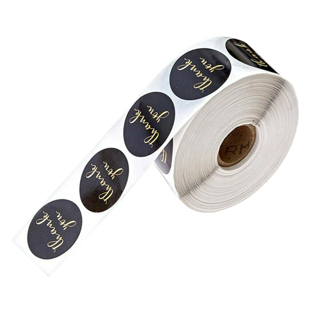 1000 Pieces Thank You Sealing Stickers Round Paper Seals Labels DIY Craft
