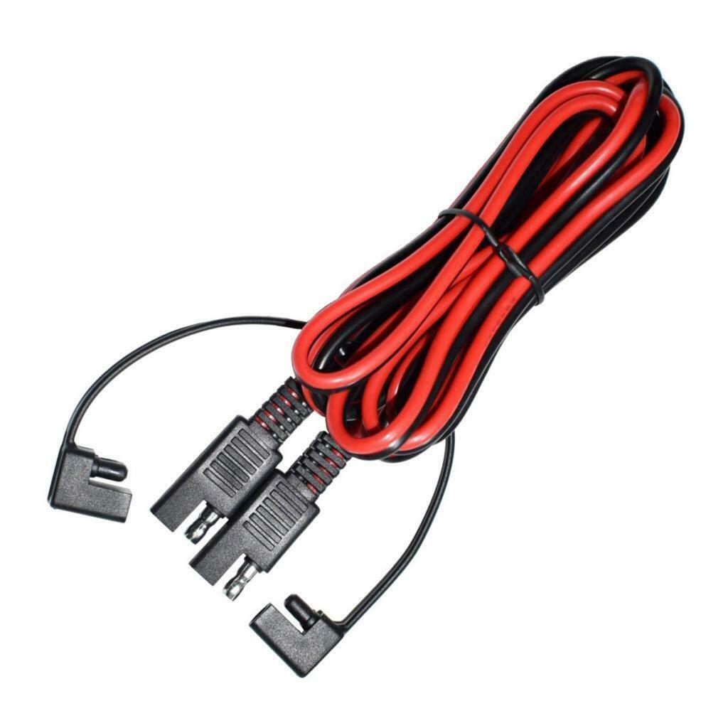 2m SAE to SAE Connector DC Power Automotive Extension Cable 14AWG New 20A