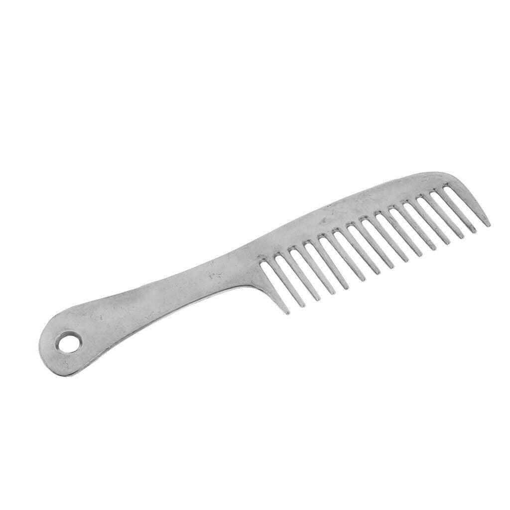 Stainless Steel Polished Horse Pony Grooming Comb Tools Currycomb Rustless