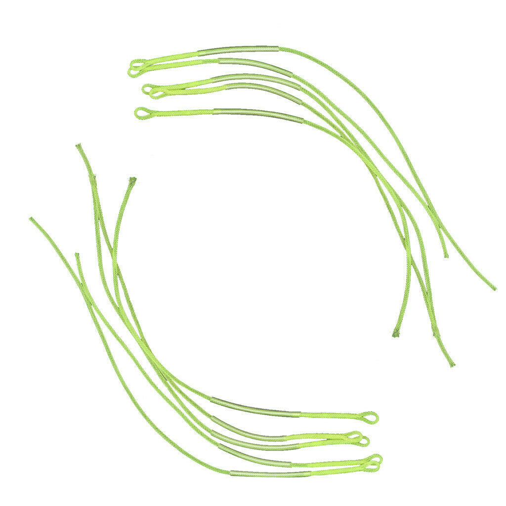 10Pcs Braided Fly Fishing Line Leader Loop Connectors Yellow Capacity 50 lb