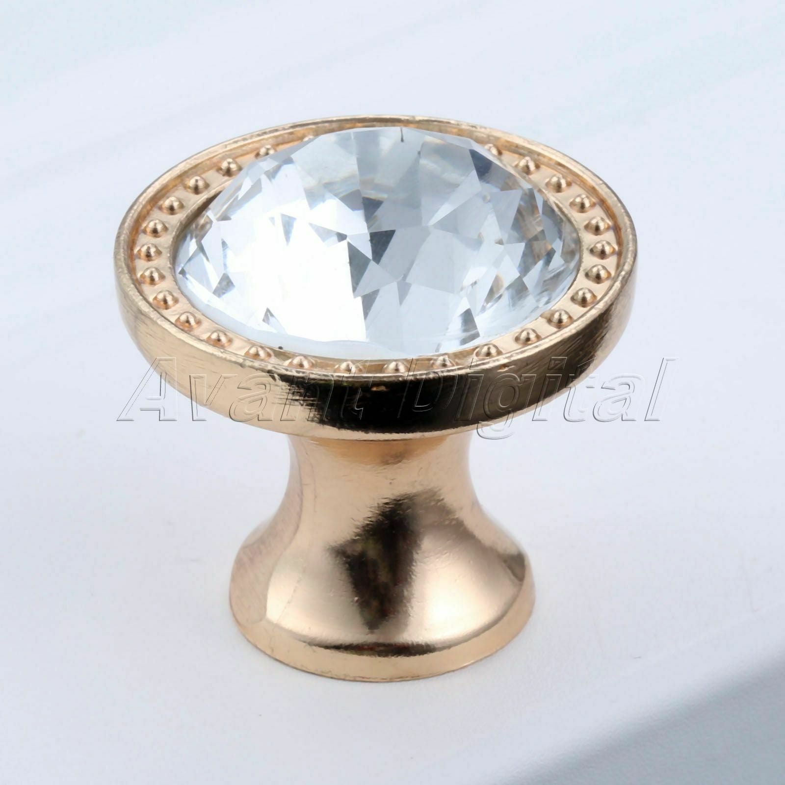 1Pc Diamond Shape Cabinet Crystal Glass Handles Door Cupboard Closet Pull Knobs