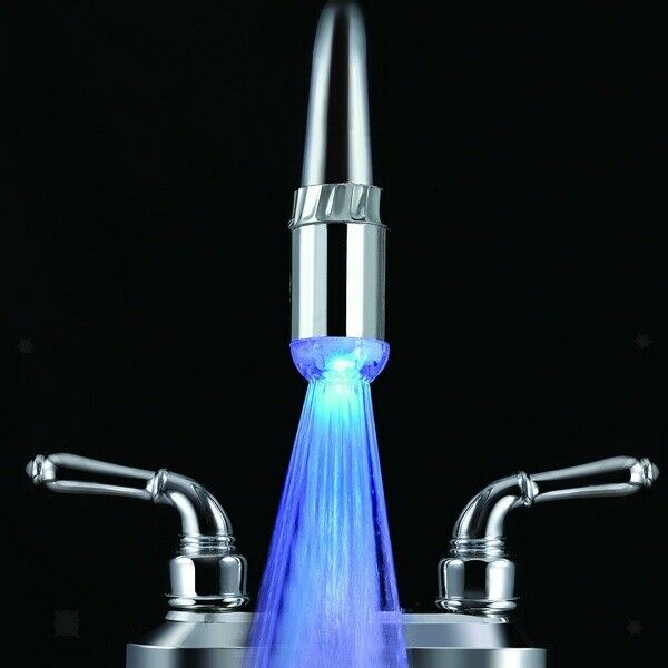 3 Colors LED Water Faucet Temperature Sensor Glow Shower Water Tap