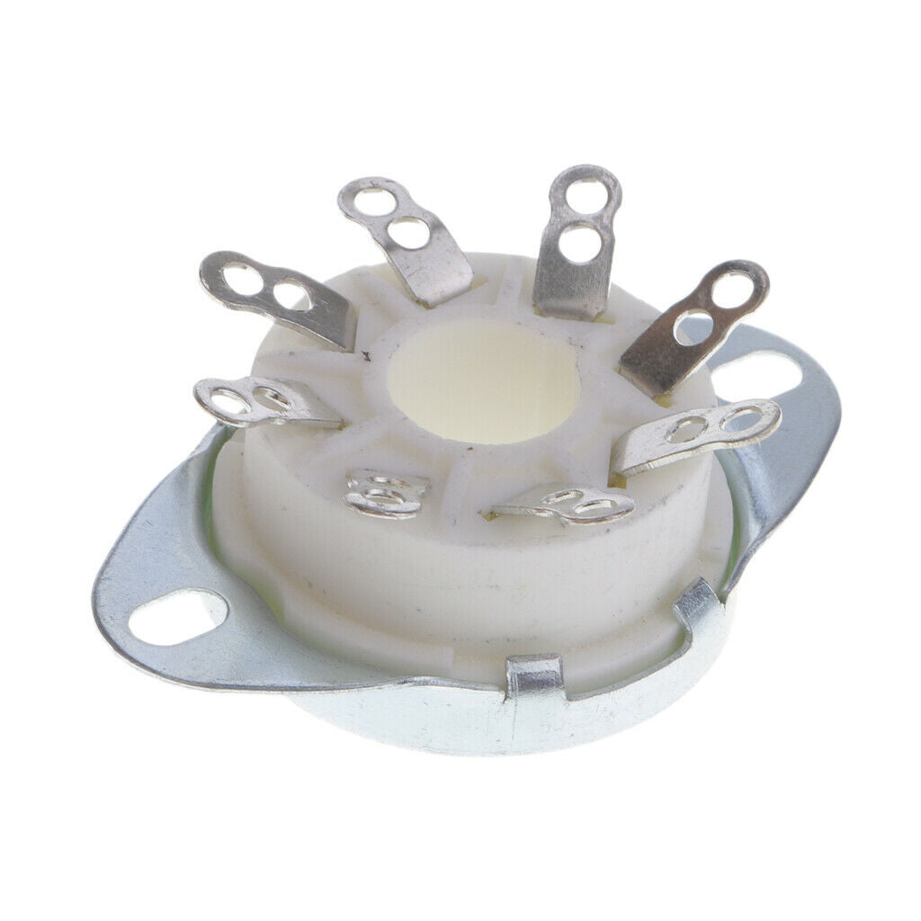 GZC8-Y-6 Ceramic  PCB Mounting Tube Socket For KT88/6550/EL34 6SN7 6N8P