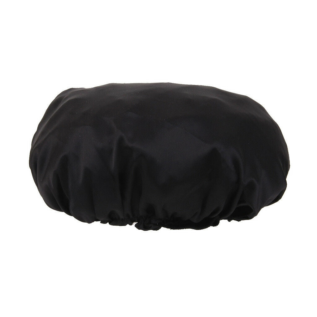 100% Pure Silk Sleeping Sleep Hat Wrap Hair Care Bonnet Scarves Black