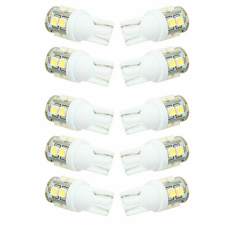 10PCS Bombilla T10 1210 10SMD White Car LED Light Lamp Bulbs - 194,168,2825, W5W