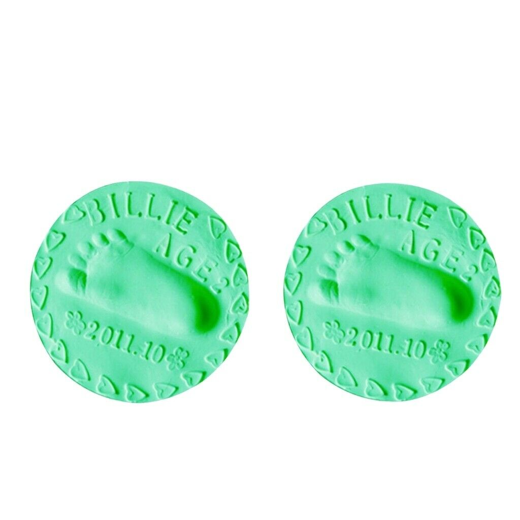 2PCS Baby Hand Print Foot Print Keepsake Kit Clay Casting Kit for Baby Shower