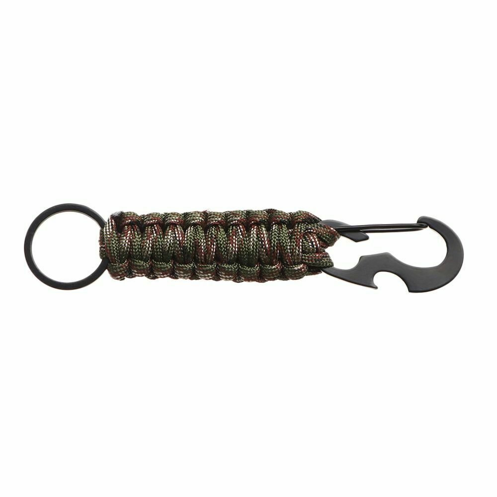 Knot Military Paracord Cord Keyring Rope Keychain Key Chain Ring Bottle Opener