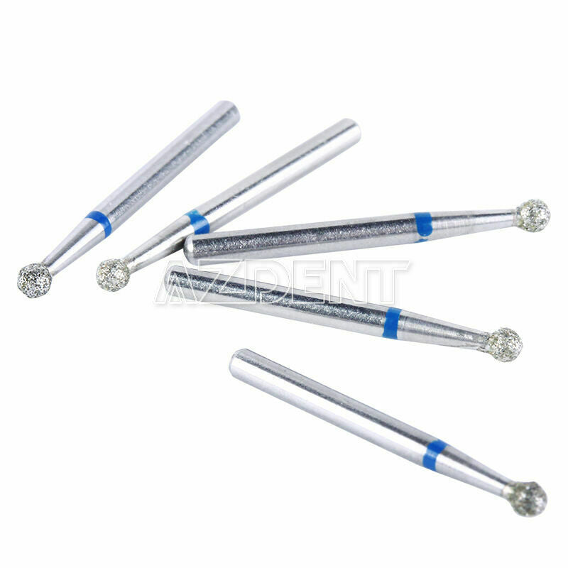 100 X Dental MANI Style Diamond Burs BR-31 Ball Round For High Speed Handpiece
