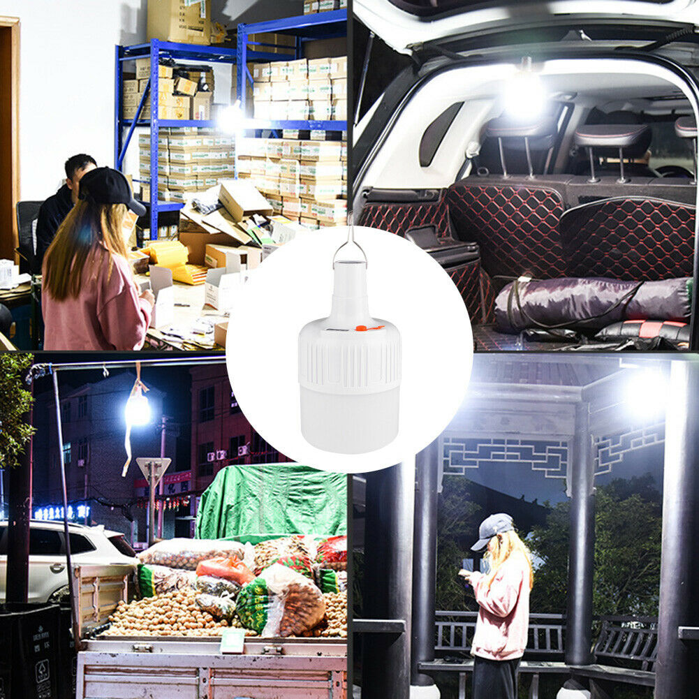 Solar Rechargeable Intelligent Night Lamp Energy Saving LED Emergency Light Bulb