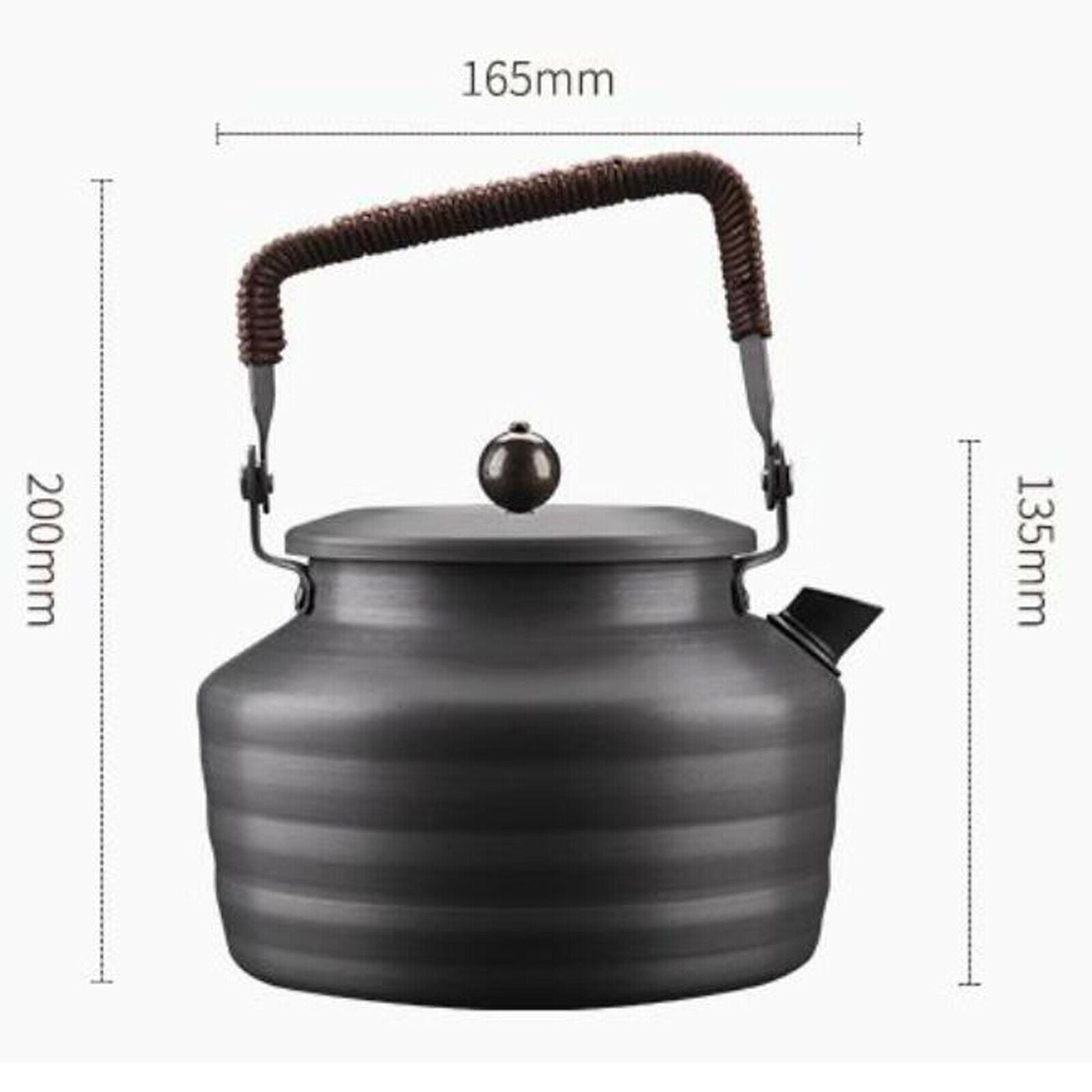 1.3L Camping Kettle Tea Coffee Pot Campfire Teapot Tableware Ultralight