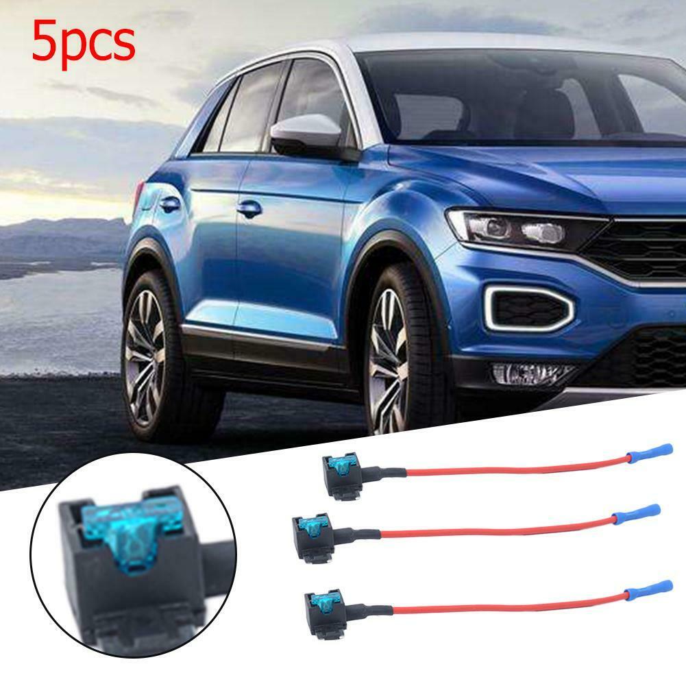 5 Pack Mini Size Car Add-a-circuit Fuse Tap Adapter with 15A Micro Fuse @