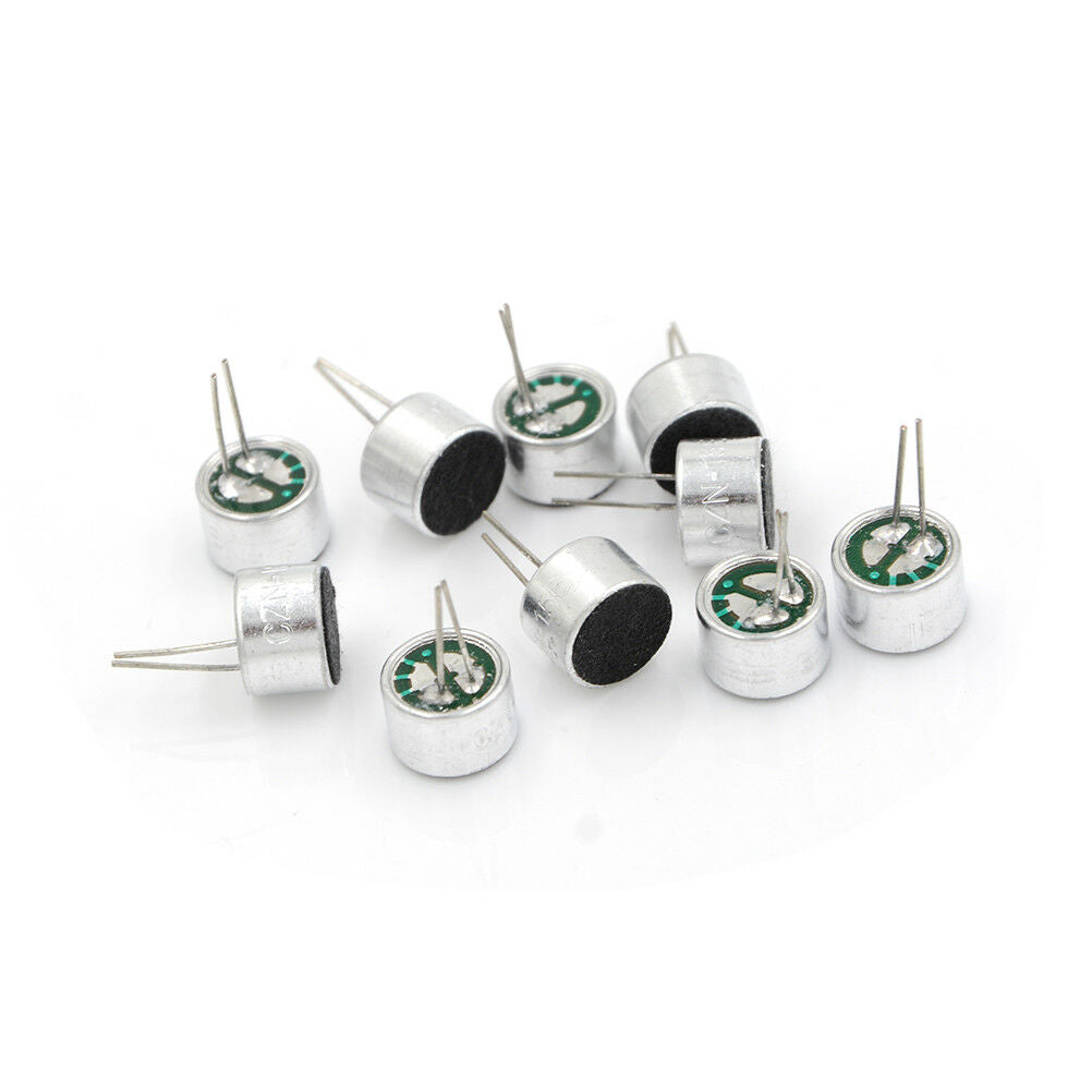 10pcs Brand New Mini MIC Capsule Electret Condenser 2 Pins Bes.l8