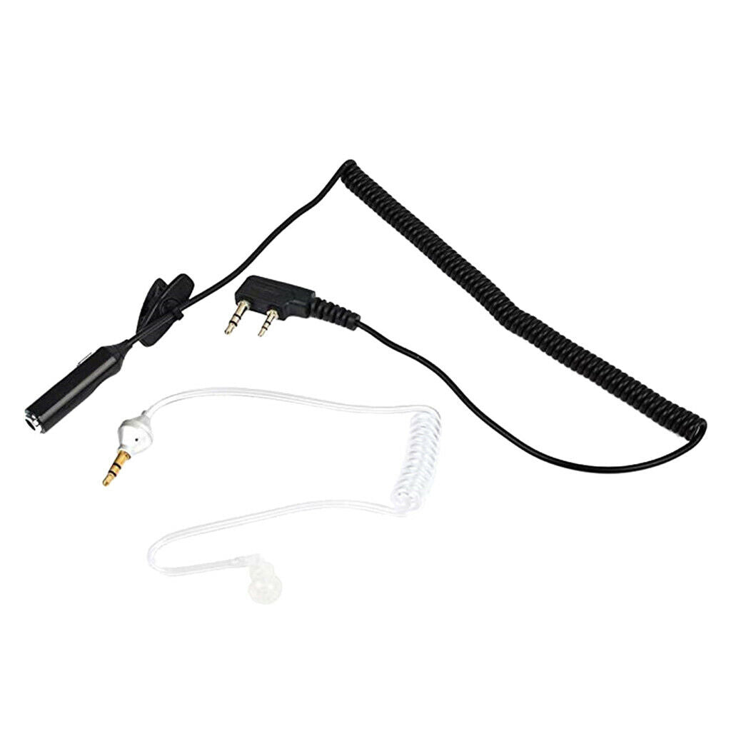 2Pin Earpiece w/ Mic Covert Acoustic Tube w/ PTT for   Walkie talkie