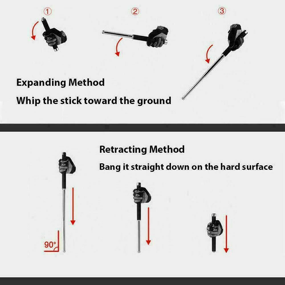 Telescopic Trekking Poles Retractable Rod Folding Walking Stick Outdoor Cane