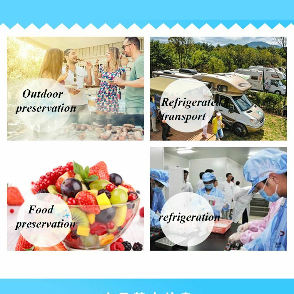 Picnic Travel Water injection Ice Blocks Cooler Pack Lunch Box Gel Freezer