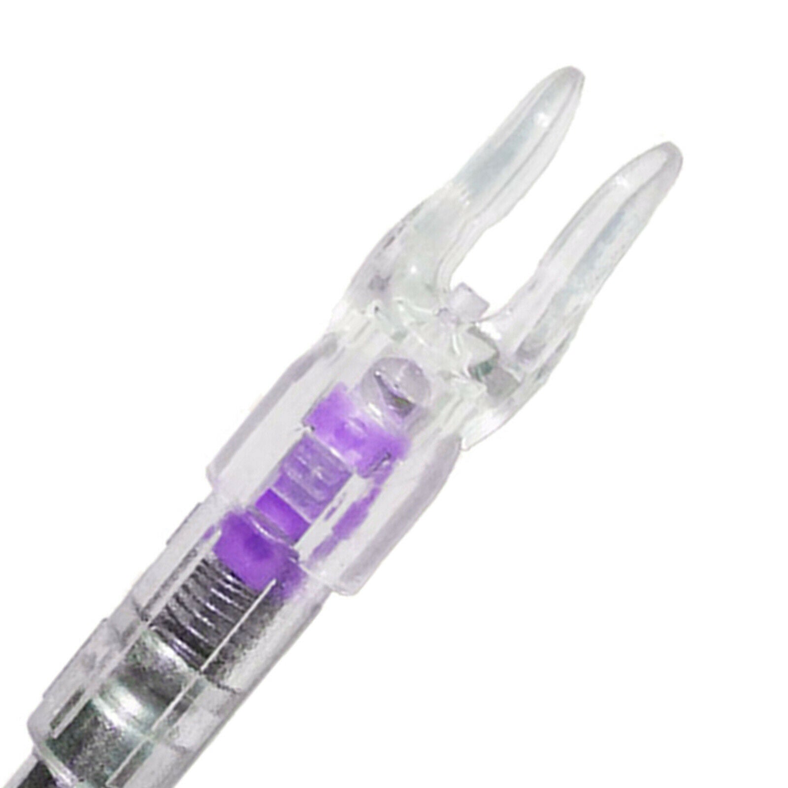 Hunting Luminous Lighted LED Arrow Nock Tail Fits 5.3mm Arrow Shaft Purple