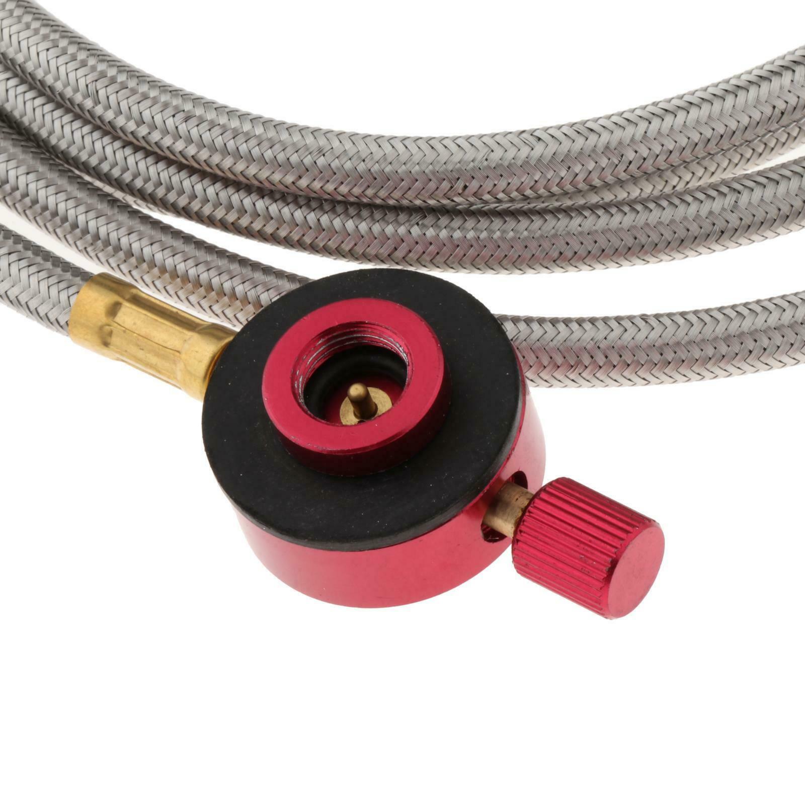 Gas Stove Adjustable Adapter Hose Flat Tank Furnace Connector Backpacking