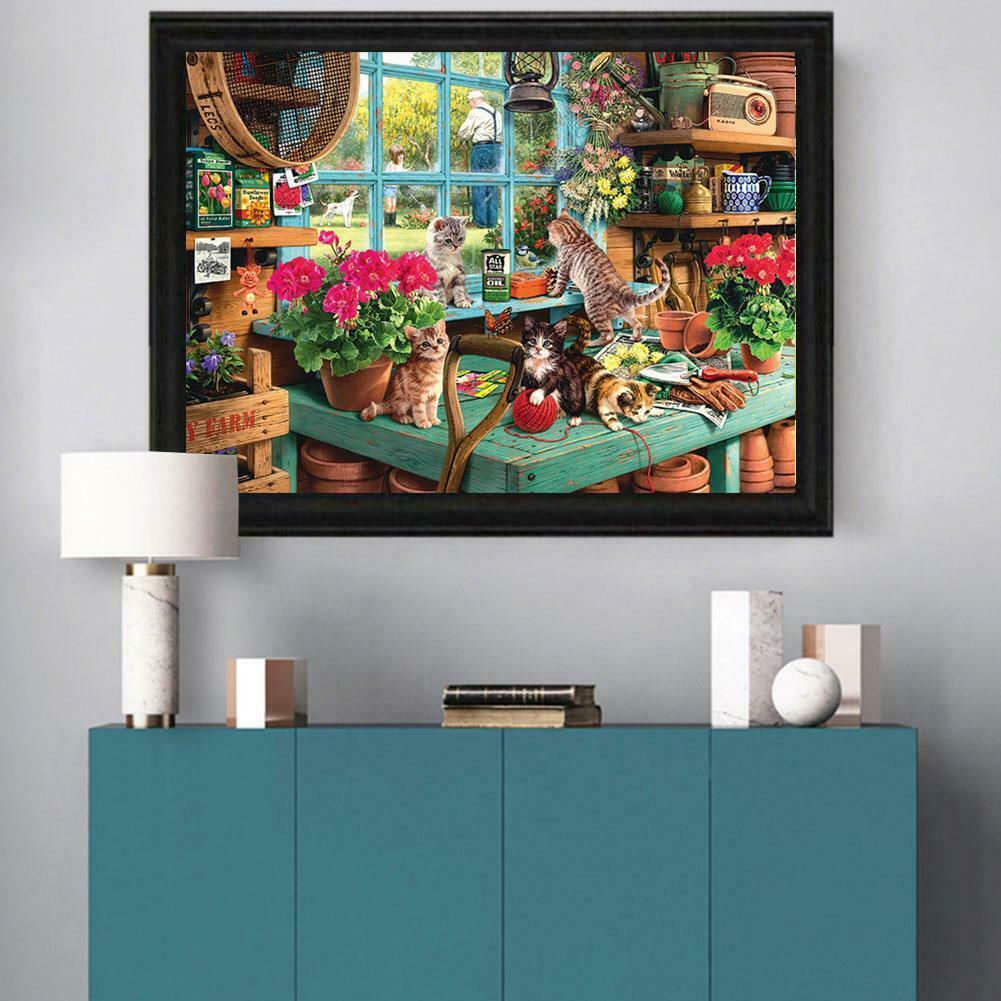 1000 Pieces Jigsaw Puzzles Lovely Cute Cats In the Balcony Animals Games Puzzle