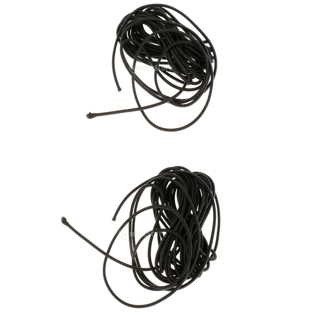 2 Pieces/Set 3mmx5m Elastic Bungee Ropes Shock Cords Tent Folding Pole Ropes