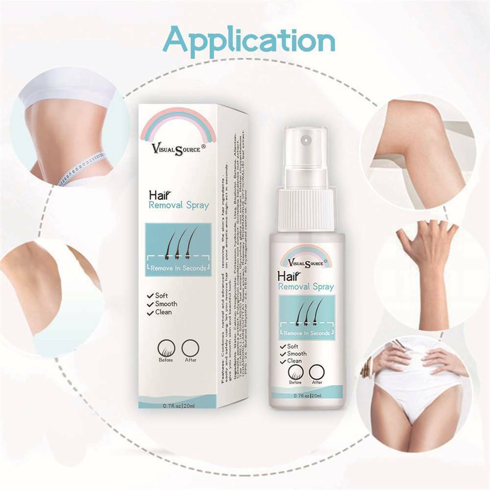 100% Natural Permanent Painless Hair Removal Spray Stop Hair Growth Inhibitor US