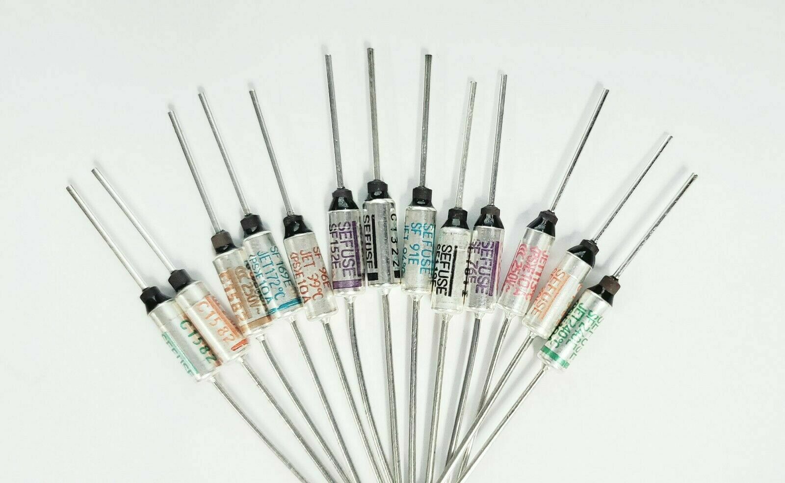 70pcs SF70E to SF240E SEFUSE Cutoffs NEC Thermal Fuse 10A 250V Assortment Kit