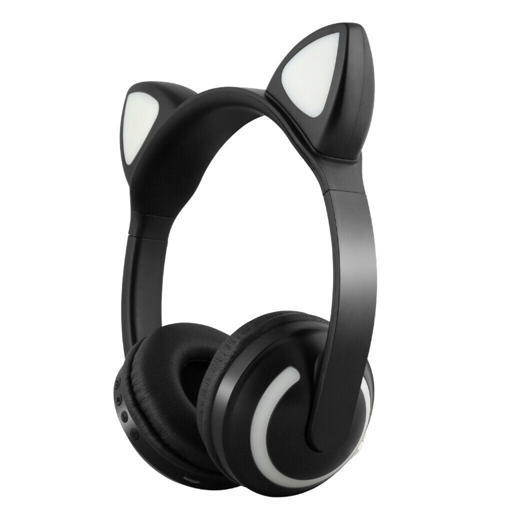Bluetooth Wireless Cat Ear Headphones On Ear Headset Earphones Headphones