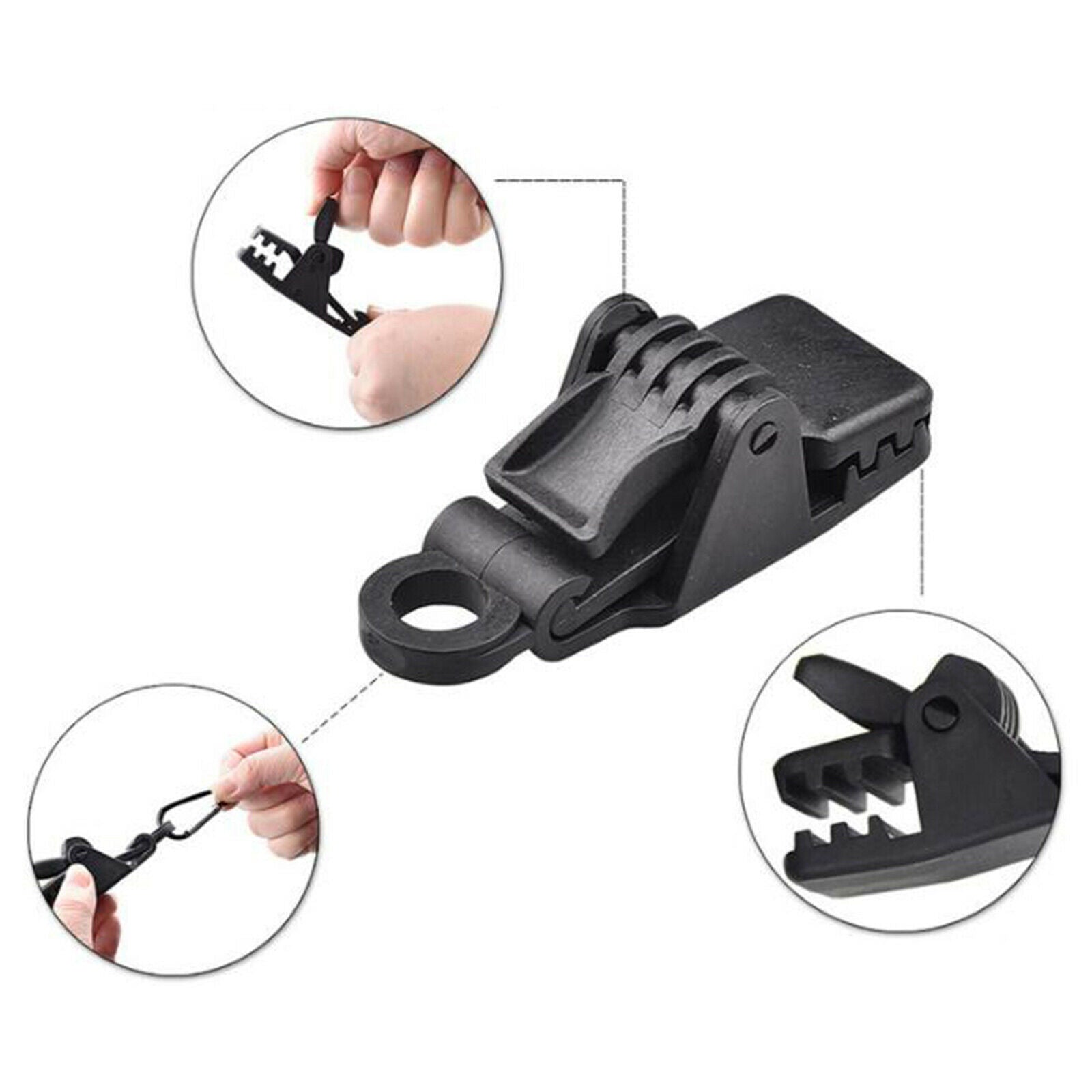 8Pcs Reusable Tarp Clips Awning Canopy Clamp Tent Snaps Camping Car Cover