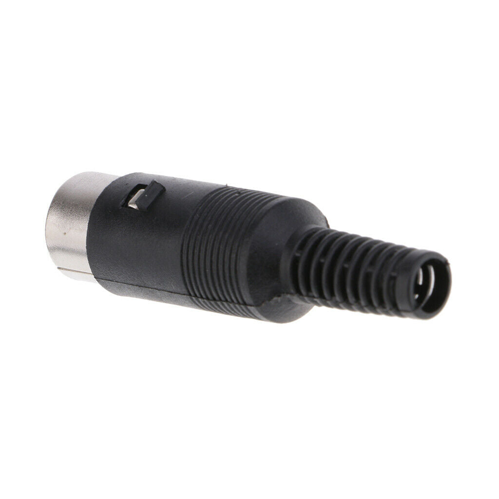 5/pack DIN Plug Male   Female Connector with Black Plastic Handle 5-pin
