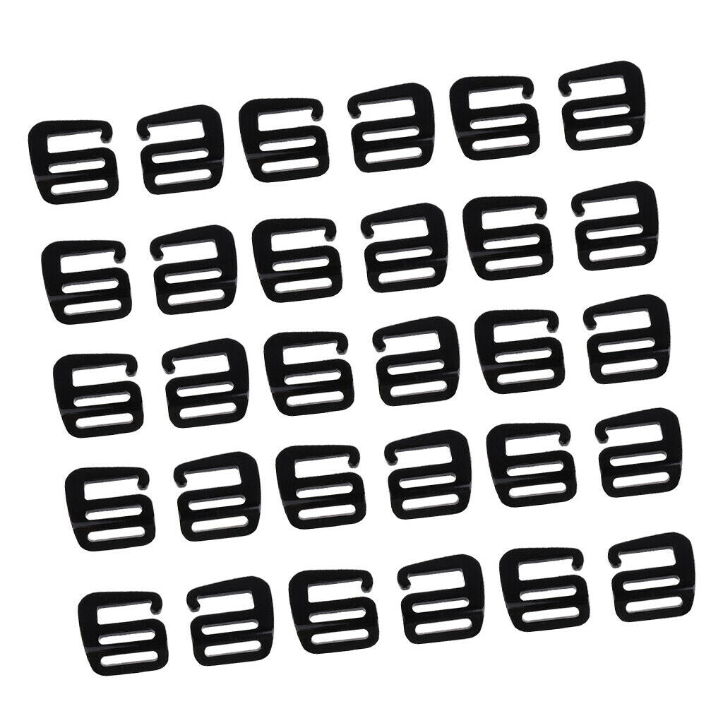 30x Webbing Strap Buckles for Belts G Hook Carabiners Fasten Belt Clips