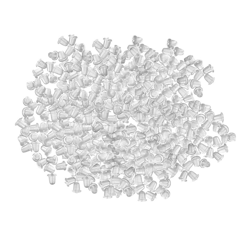 1000 pieces clear rubber earring safety backrests for craft