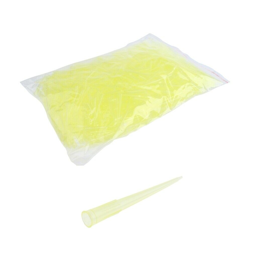 1000 Pieces / Clear Yellow Pipette Tip / 200ul / Transfer Pipettor Tips 50mm
