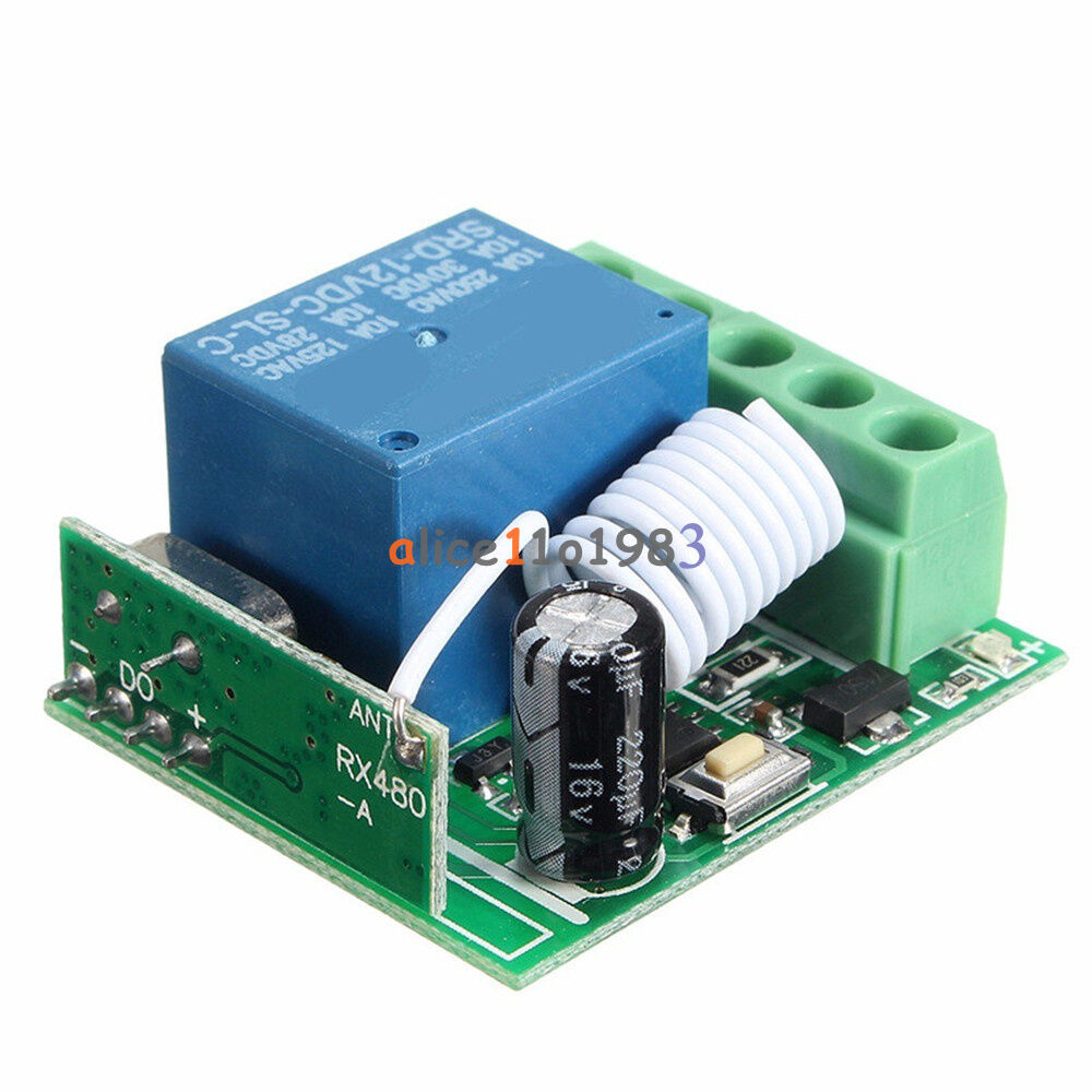 315MHz DC12V 10A 1-Channel Wireless Relay RF Remote Control Switch Receiver SRD