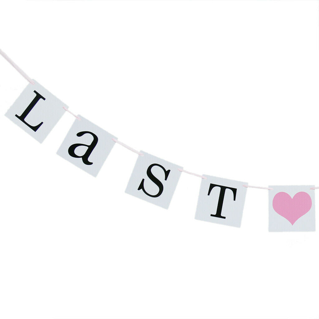 "Last Fling" Sign Heart Wedding Party Banner Bunting Garland Hanging Decor