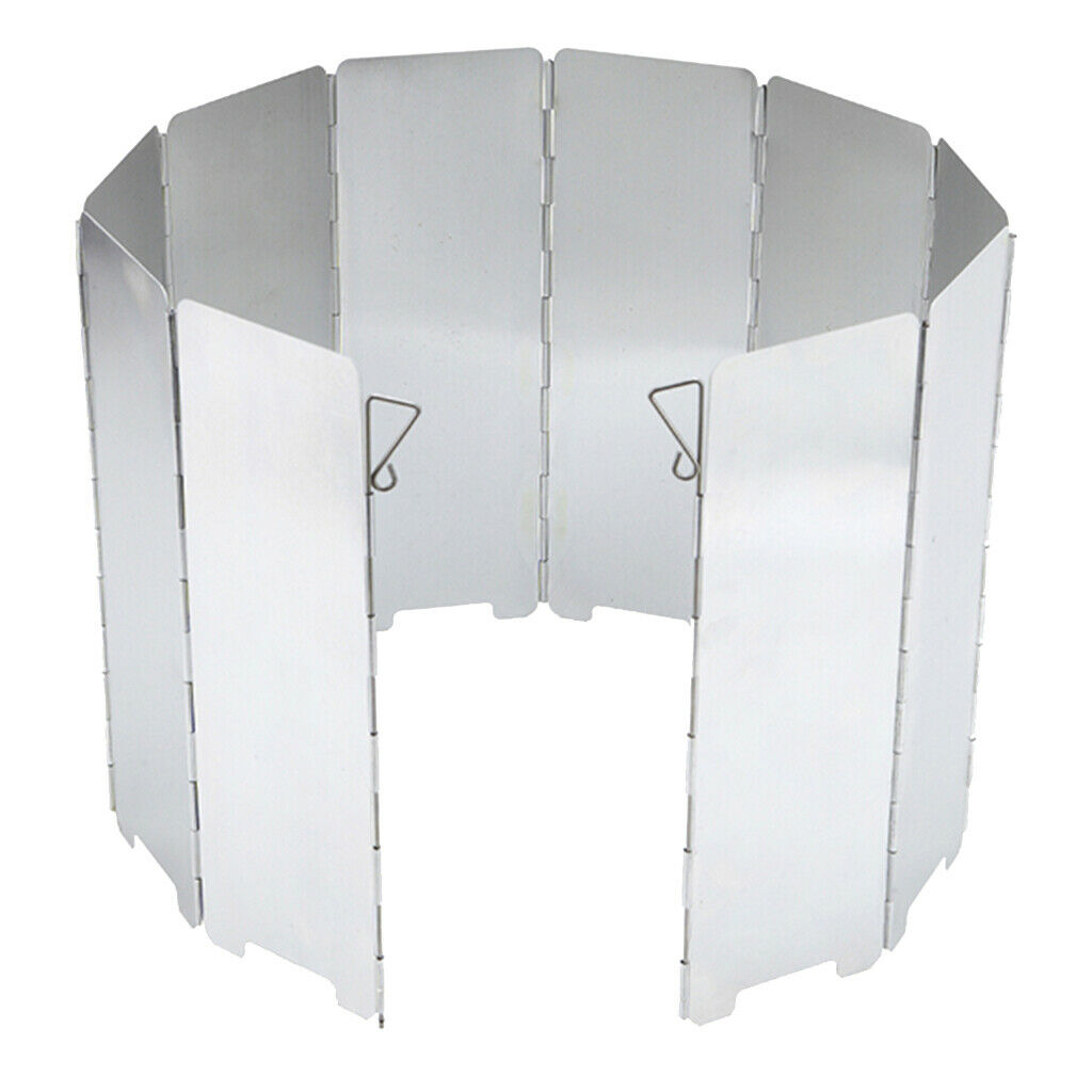 20X EXTERIOR FOLDING STOVE IN ALUMINUM CAMPING WINDSHIELD BY BURNER