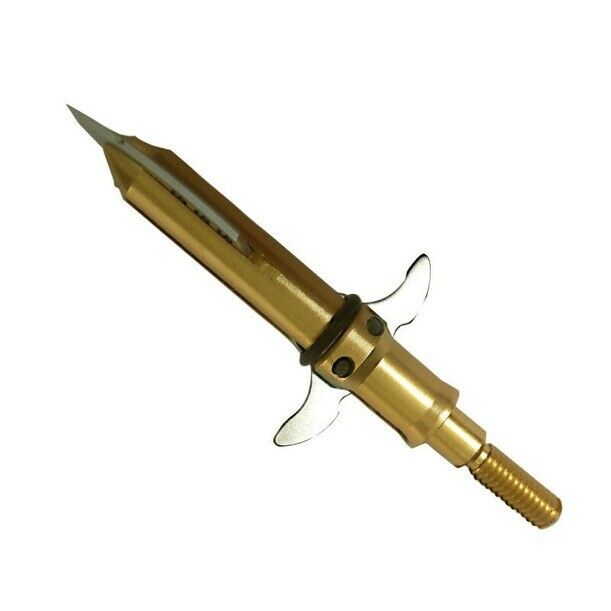 12pcs Hunting Broadhead 100Grain Barbed Sharp Blade Arrowheads Field Points Tips