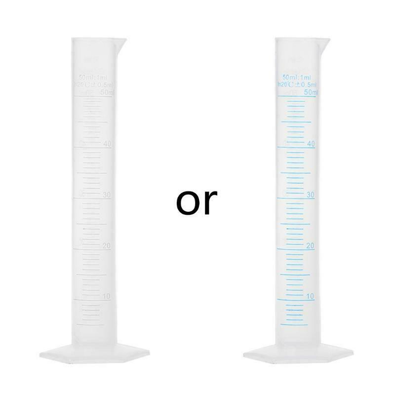 50mL Measuring Cylinder Laboratory Test Graduated Liquid Trial Tube Jar Tool New