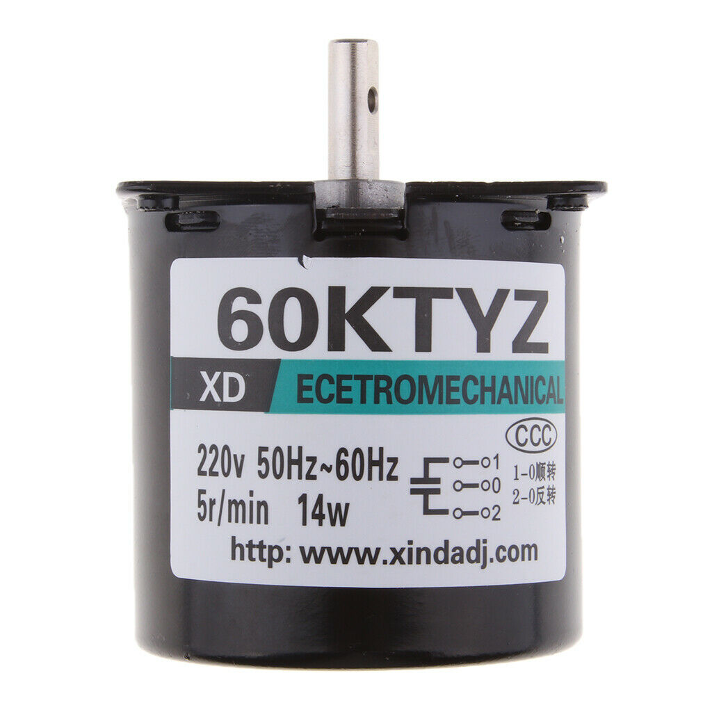 60KTYZ 220V 5r/min 5RPM Permanent Magnetic Electric Synchronous Motor 14W