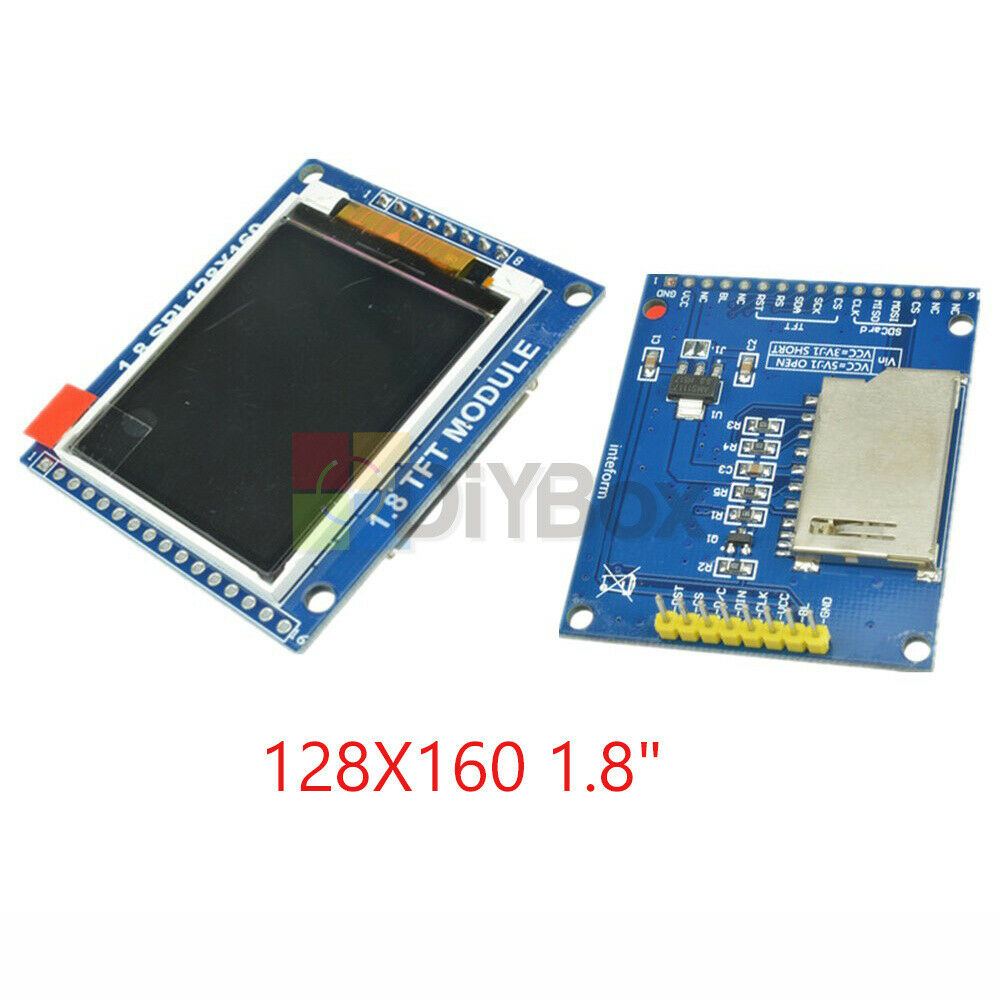 1.8" Serial 128X160 SPI TFT LCD Module Display with PCB Adapter ST7735B IC SD