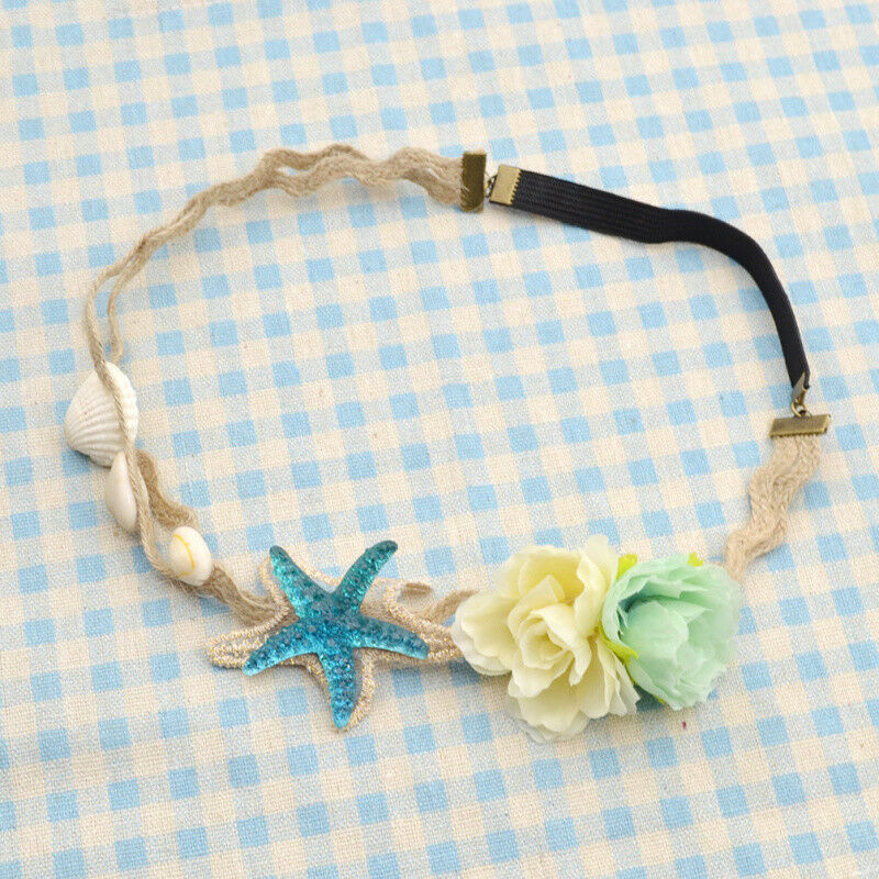 Starfish Nature Shell Headband Hair Crown Lace Cute Girl Jewelry DIY Gift 1 Pc