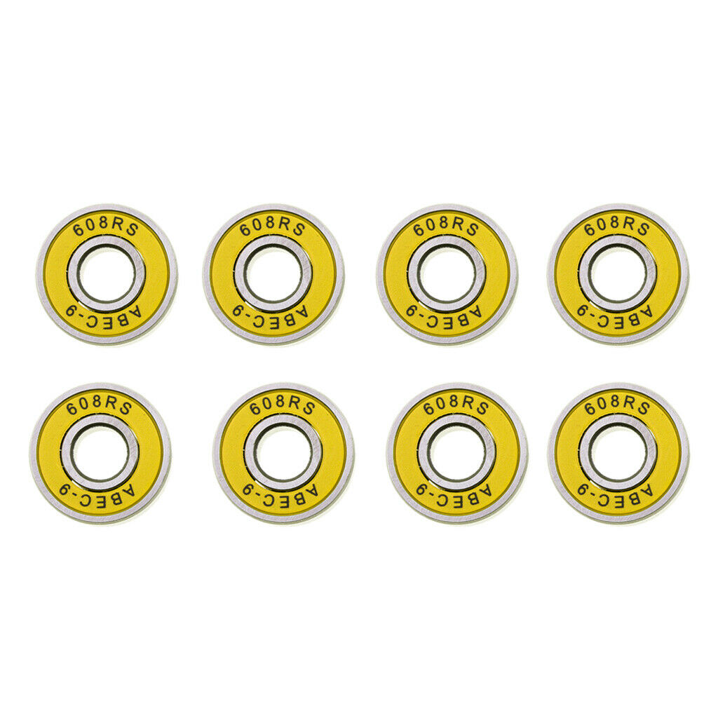 16x 608rs ABEC-9 Skateboard Bearing 8x22x7mm for Longboard Hockey Roller