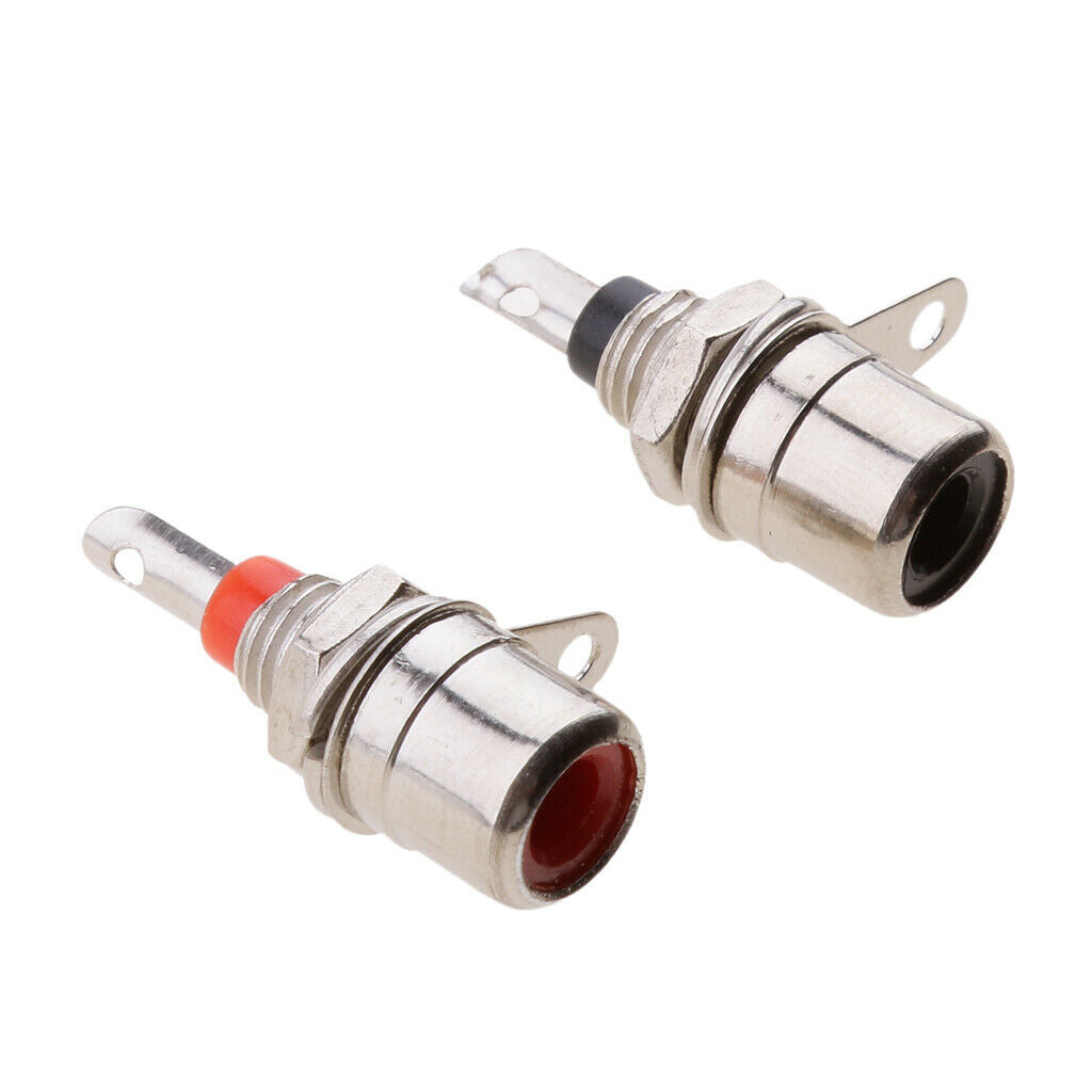 10x RCA Panel Female Audio Socket Amplifier Plug   Set Adapter Connector