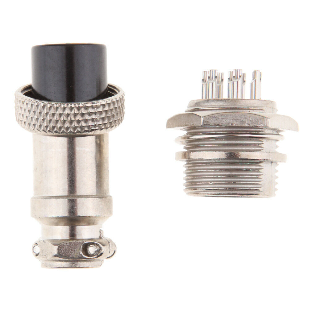 1set GX16 8Pin Male & Female Aviation Socket Plug Wire Panel Connector