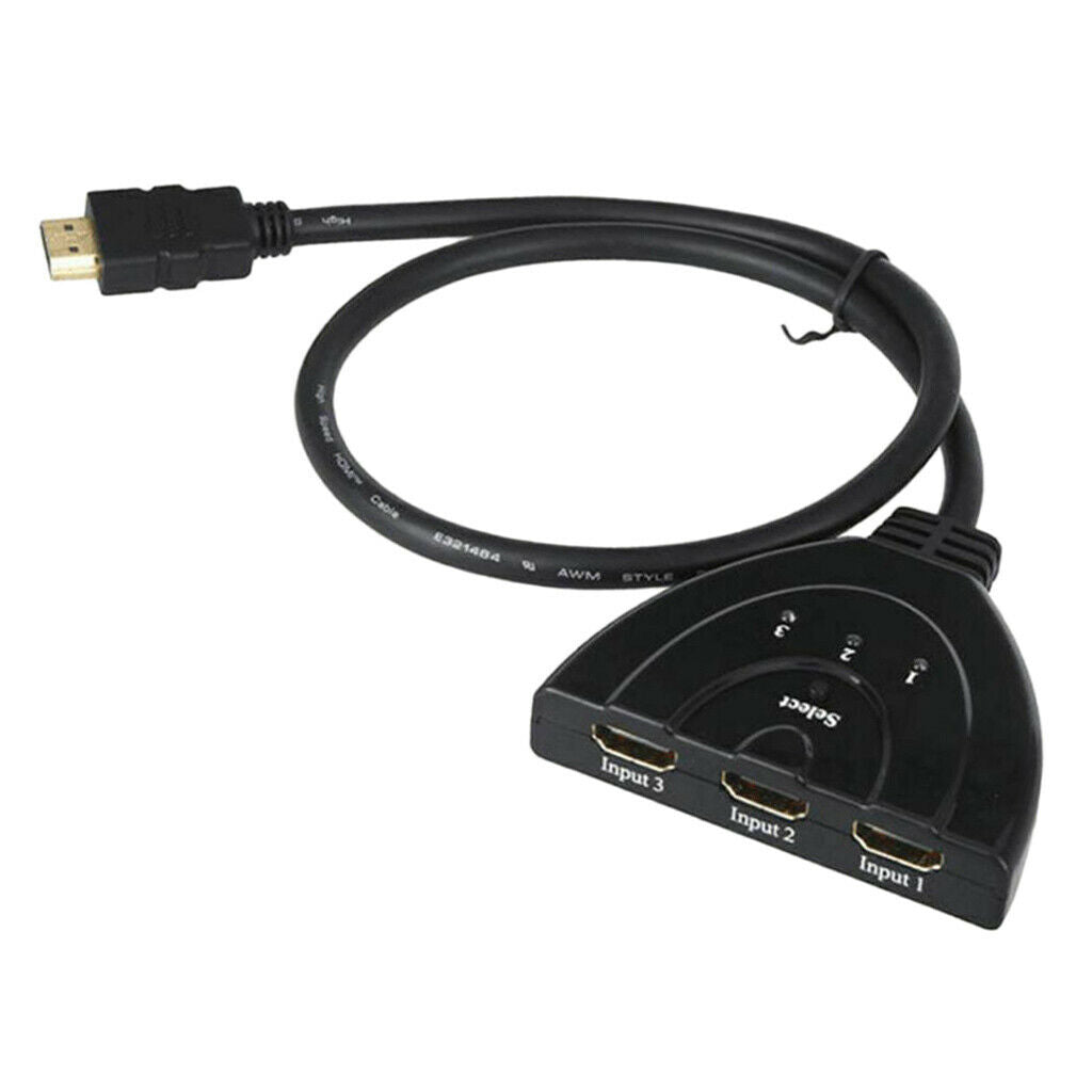 3 Port   Splitter Cable 1080P Switch Switcher HUB Adapter for PS4 HDTV