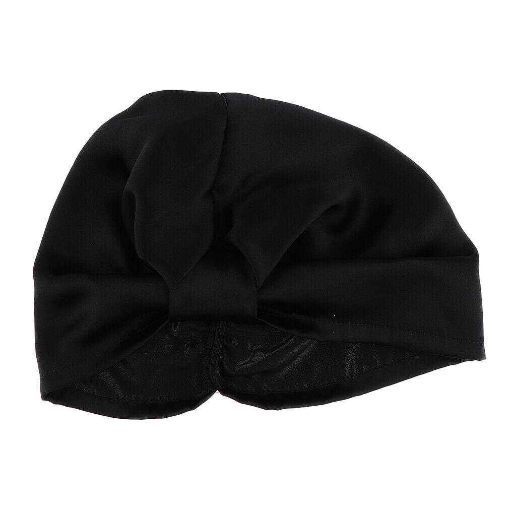 100% Silk Sleeping Sleep Hat Night Hair Care Bonnet Scarves Wrap Elastic