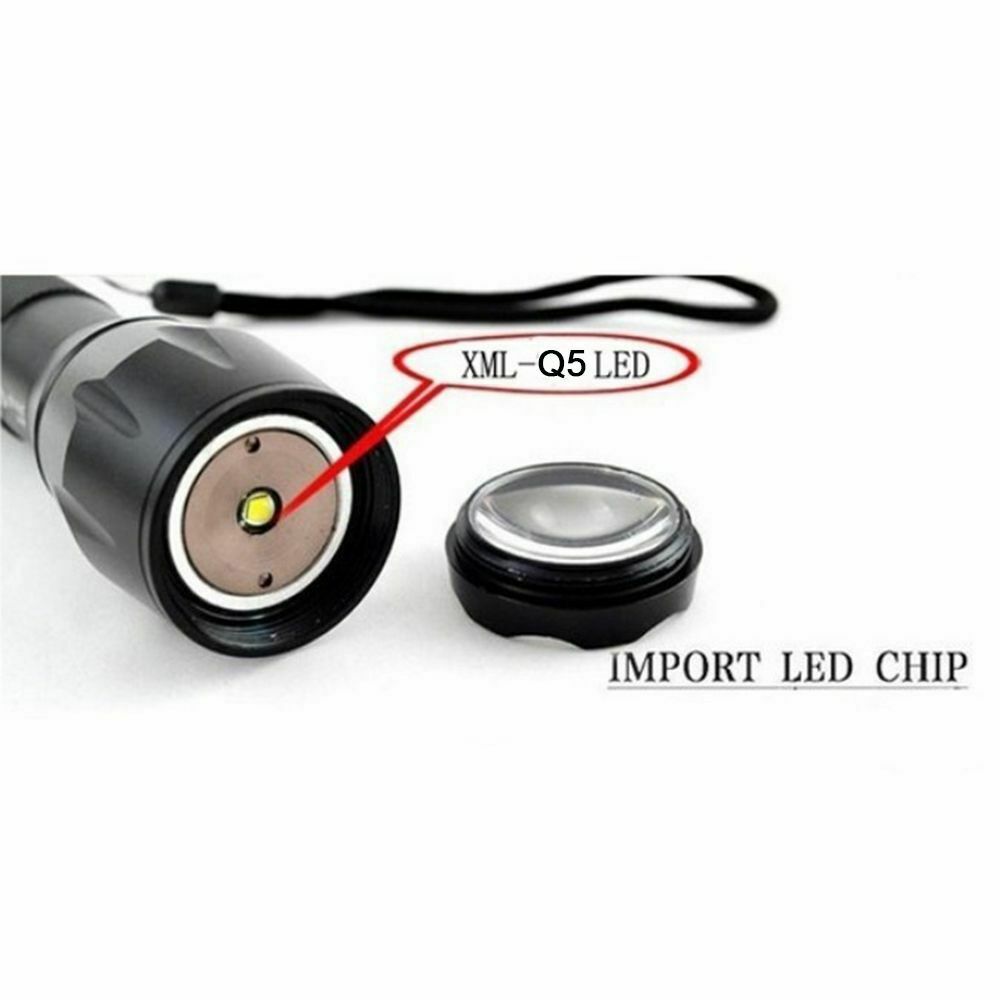 Durable Hiking Zoomable 500 Lumen LED E17 XM-L Flashlight Waterproof Torch