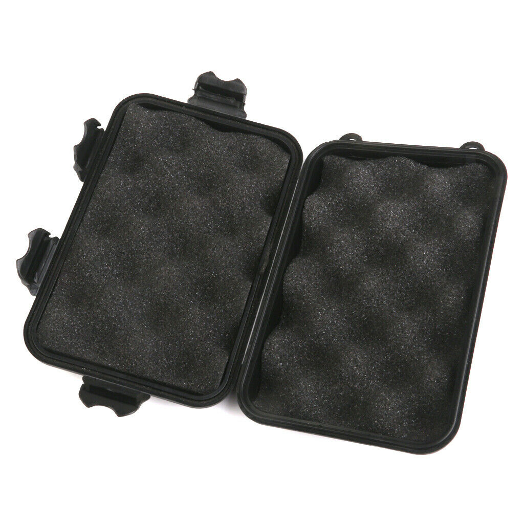 Storage Box Waterproof Foam Floating Survivor Case for Hiking L,Black