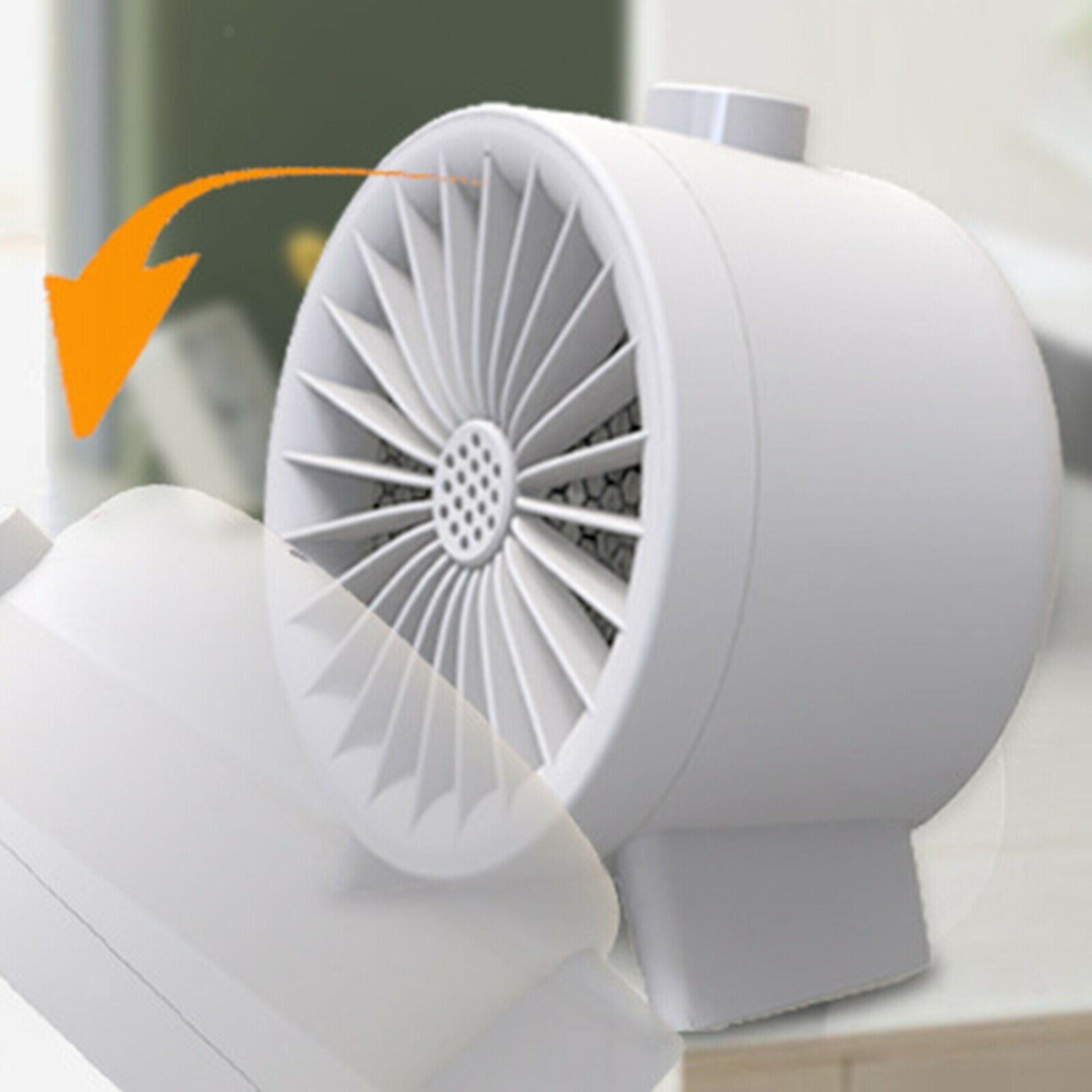 Portable Electric Space Heater Adjustable Personal Fan Thermostat Desk Decor